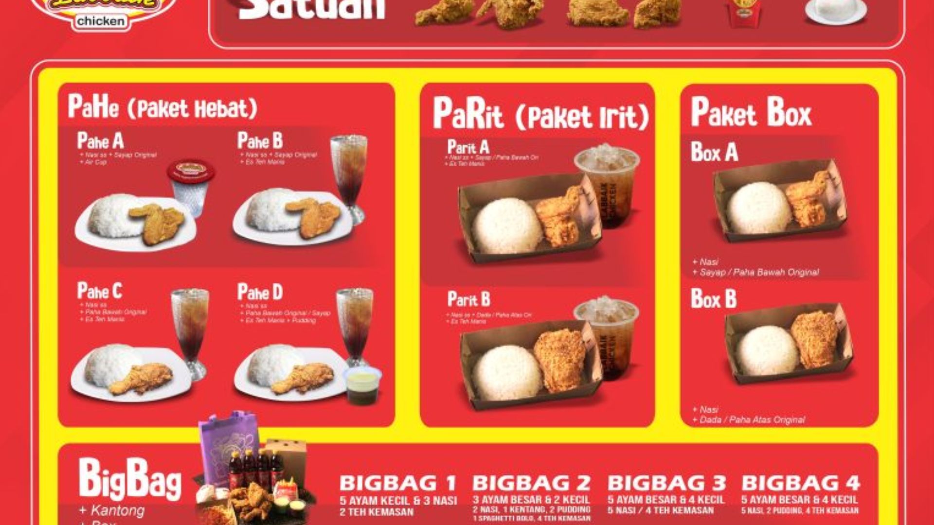 menu dan harga Labbaik Chicken Serang 2