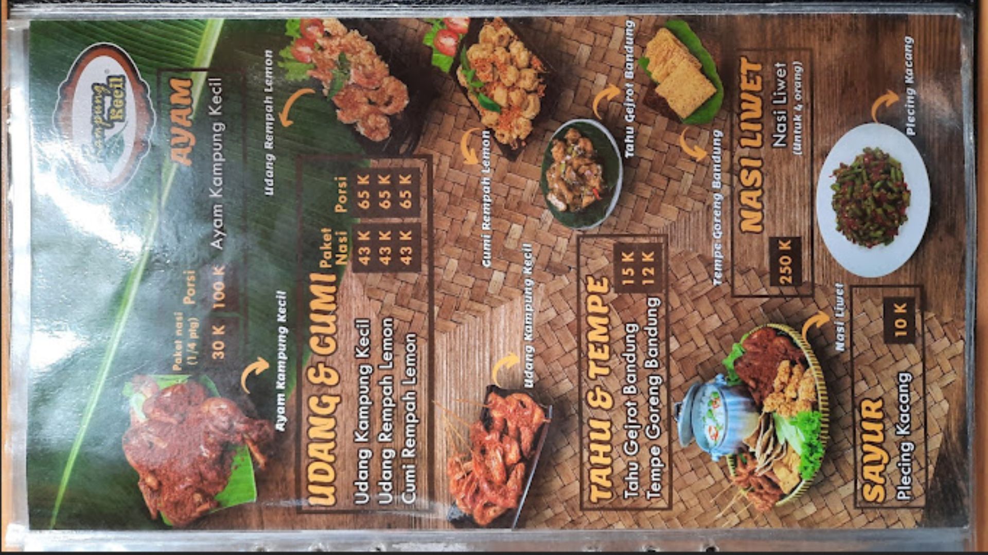 harga menu Kampung Kecil 2